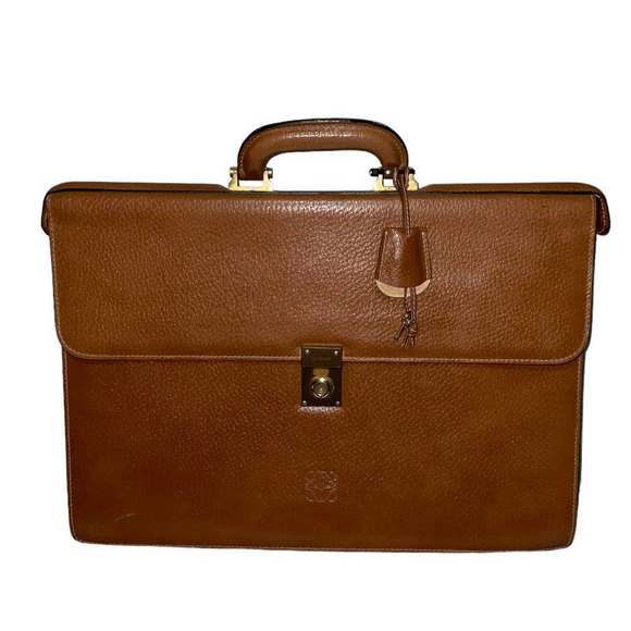 Loewe LOEWE Madrid Vintage Leather Men’s Briefcase - Picture 2 of 16